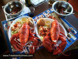 Plates of Lobster