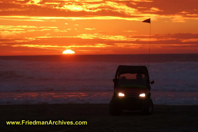 Pismo Beach Jeep Sunset The Friedman Archives Stock Photo Images by