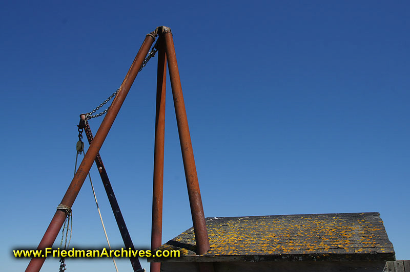 Rusty Metal and Yellow Moss Roof