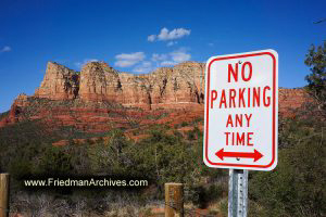 Sedona No Parking Sign