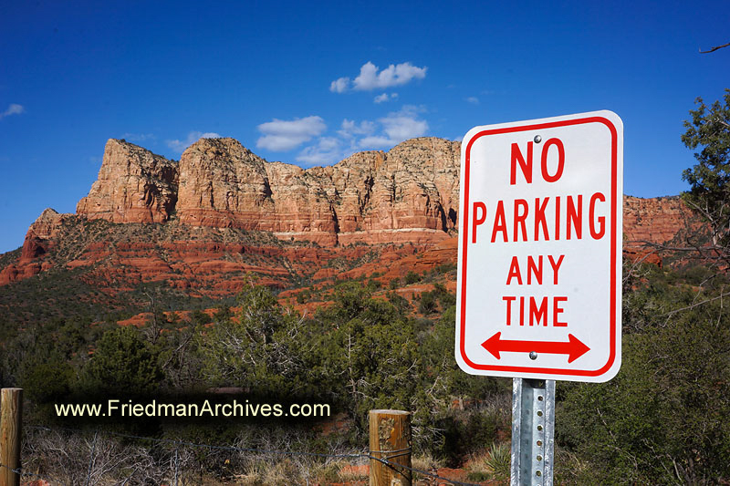 Sedona No Parking Sign