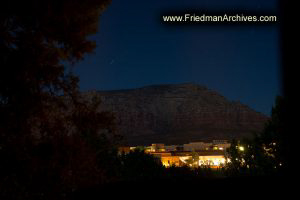 Sedona Red Rocks at Night