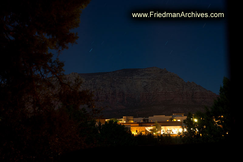 Sedona Red Rocks at Night