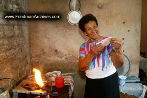 Shy Aunt Cooking Fish