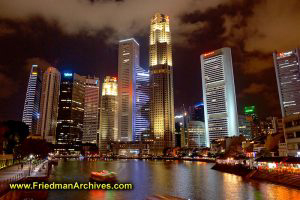 Singapore Skyline at night