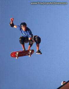 Skateboard Images - Flying Red Skateboard