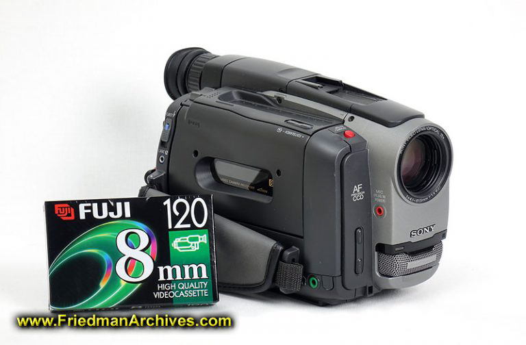 Sony camcorder with 8mm tape 2 The Friedman Archives Stock Photo