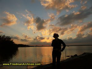 Sunset with Liz Hat