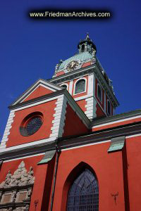 Sweden Red Clock Tower