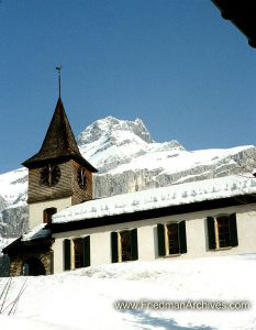 Clock Tower w Snow Roof