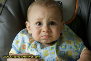 Unhappy Baby at Feeding Time