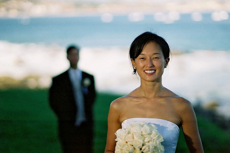 Wedding Sampler Bride with the Groom in Background