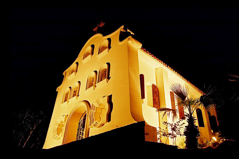 Wedding Sampler Chapel at Night