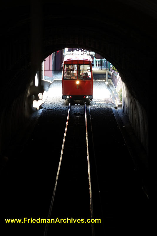 Wellington Cable Car in Tunnel