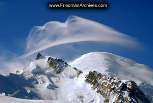 Wispy Cloud over Mt. Blanc