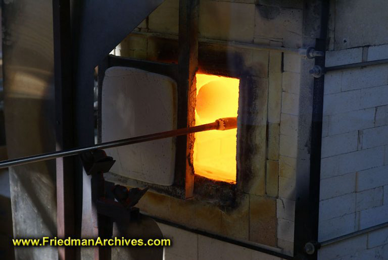 Glass Blowing Furnace The Friedman Archives Stock Photo Images by